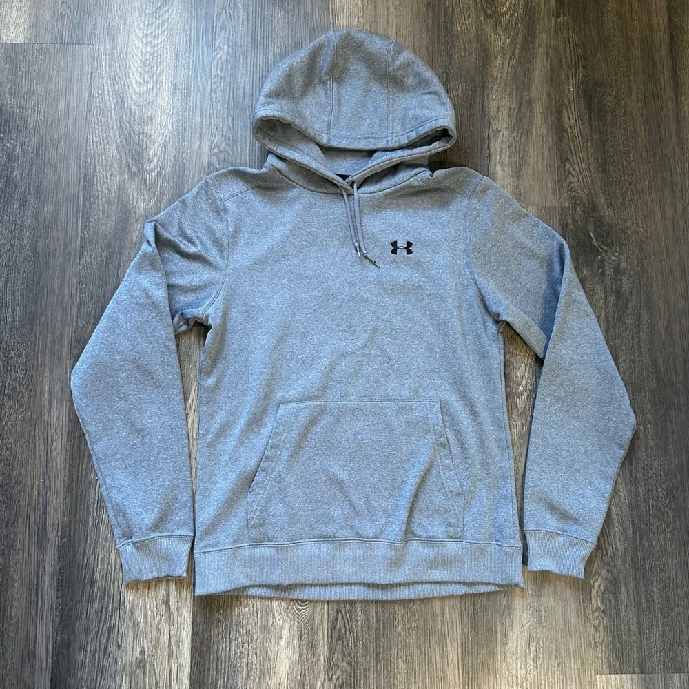 Under Armour Womens Blue Fleece Pullover Hoodie Sweatshirt‎ Small SM Heathered